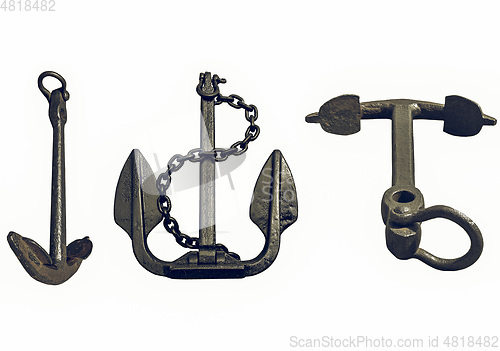 Image of Vintage looking Anchor isolated