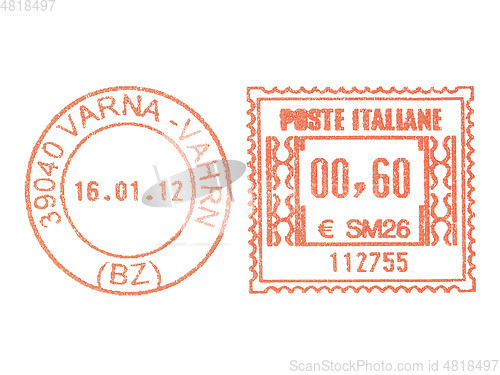 Image of Vintage looking Postage meter stamp