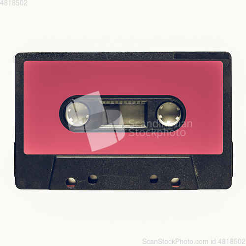 Image of Vintage looking Tape cassette pink label
