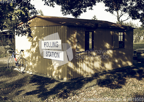 Image of Vintage looking Polling station