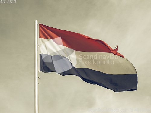 Image of Vintage looking Flag of Netherlands