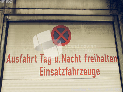 Image of Vintage looking No parking sign