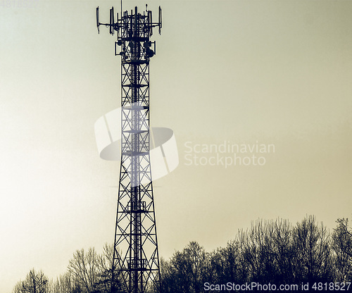 Image of Vintage looking Telecommunication aerial tower