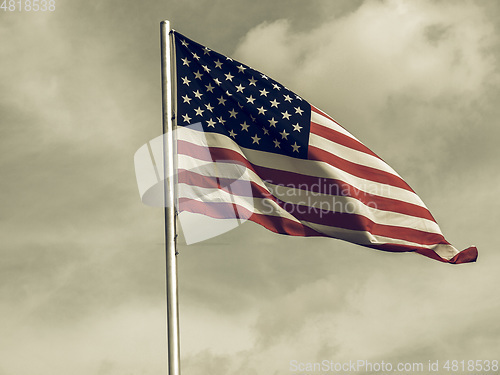 Image of Vintage looking USA flag