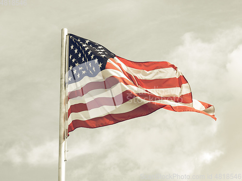 Image of Vintage looking USA flag