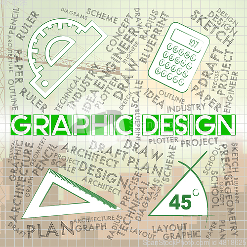 Image of Graphic Design Represents Creative Illustrator And Designs