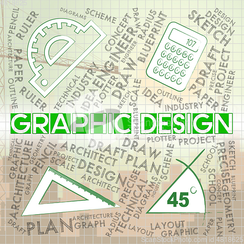 Image of Graphic Design Represents Creative Illustrator And Designs