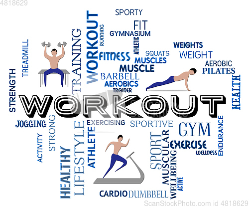 Image of Workout Fitness Means Getting Fit And Training