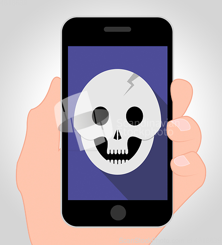 Image of Halloween Skull Online Shows Haunted Online 3d Illustration