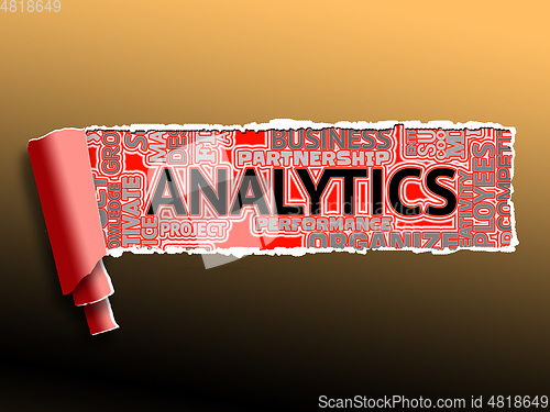 Image of Analytics Word Shows Collecting Data From Web