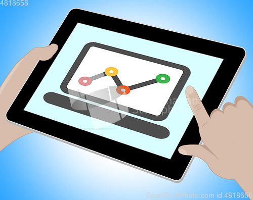 Image of Graph Online Means Graph Forecast 3d Illustration