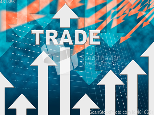 Image of Trade Graph Means Selling Business And Ecommerce