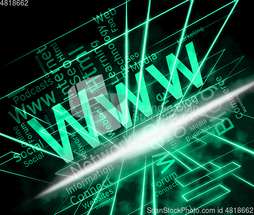 Image of Www Word Meaning World Wide Web And Websites