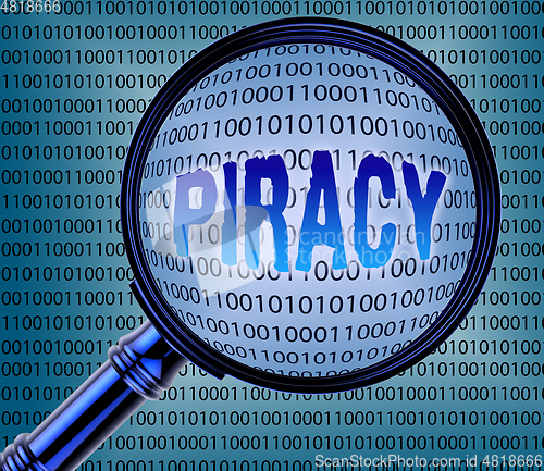 Image of Computer Piracy Represents Patented Copyright 3d Rendering