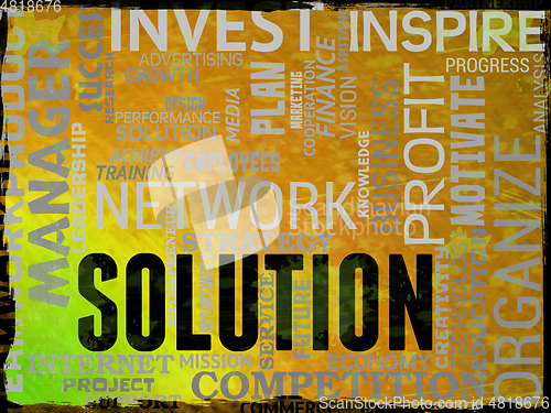 Image of Solution Icons Represent Solving Successful And Success