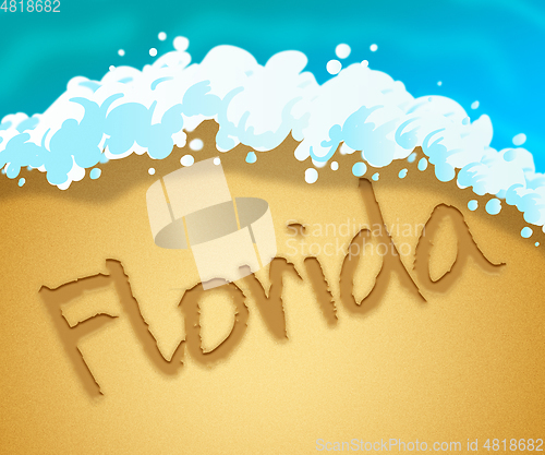 Image of Florida Holiday Indicates Usa Vacation 3d Illustration