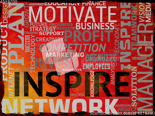 Image of Inspire Words Indicates Inspiration Action And Motivate