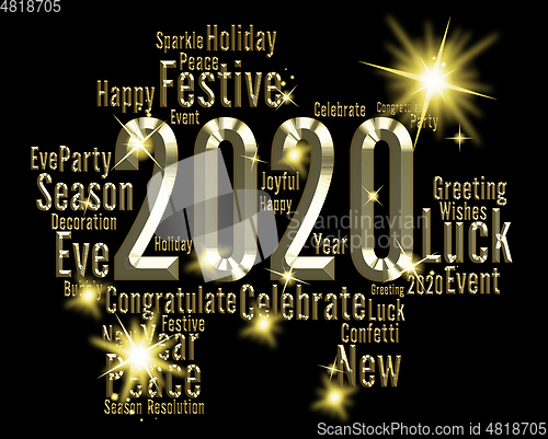 Image of Two Thosand Twenty Year Indicates 2020 3d Illustration