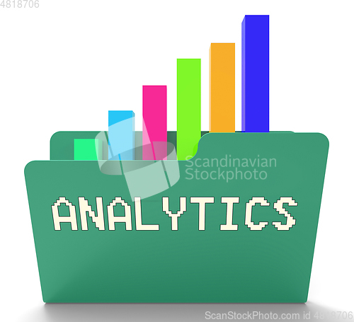 Image of Analytics File Means Data Graph 3d Rendering