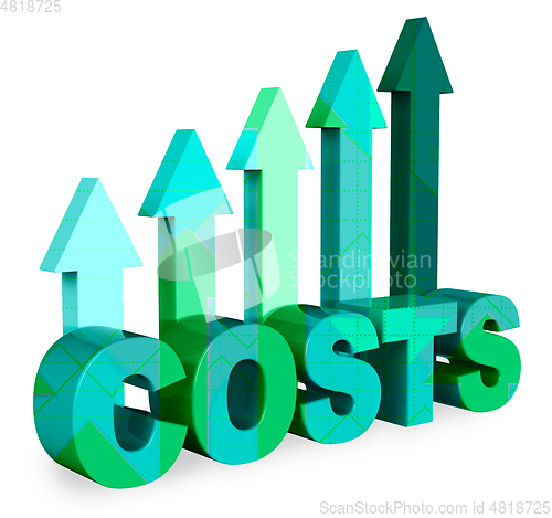 Image of Costs Arrows Indicates Budget Payments 3d Rendering