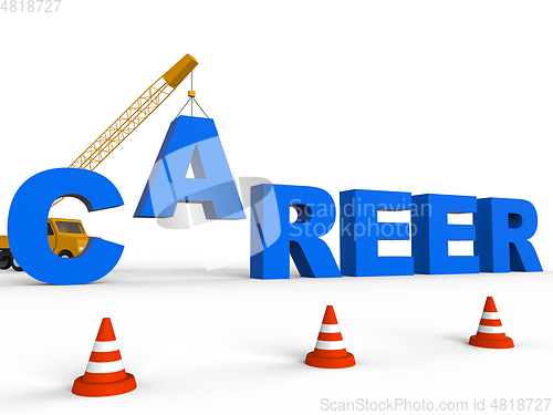 Image of Career Represents Executive Job Search 3d Rendering
