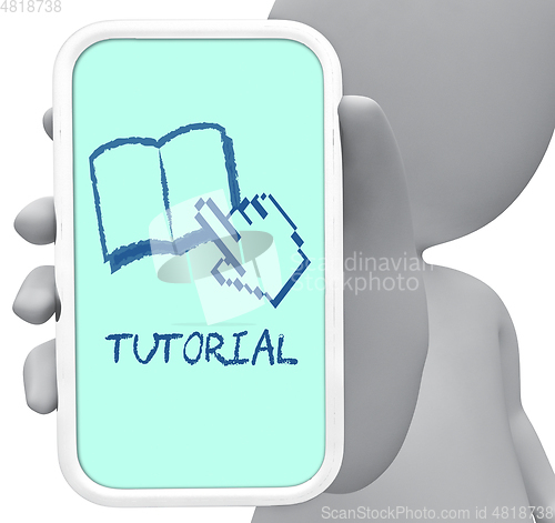 Image of Tutorial Online Represents Internet Learning 3d Rendering