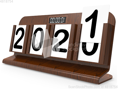 Image of Twenty Twenty One Shows 2021 New Year 3d Rendering