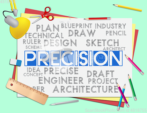 Image of Precision Words Shows Accuracy Exactness And Precise