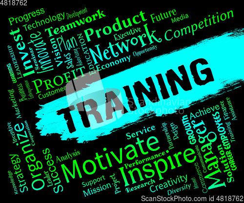 Image of Training Words Indicates Webinar Lessons And Learning