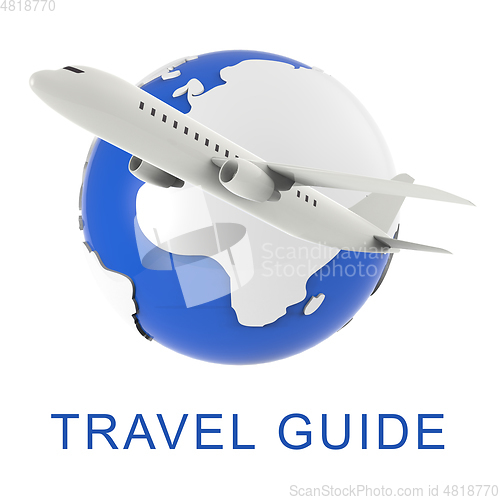 Image of Travel Guide Means Holiday Tours 3d Rendering