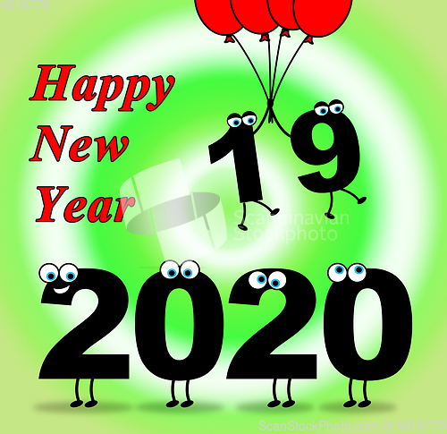 Image of Two Thosand Twenty Indicates 2020 New Year 3d Illustration
