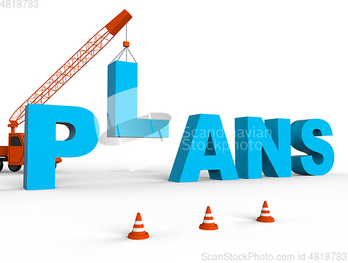 Image of Make Plans Indicates Goals Planner 3d Rendering