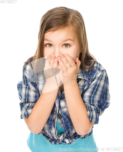 Image of Portrait of a happy little girl