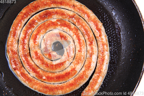 Image of spiral grilled sausage 