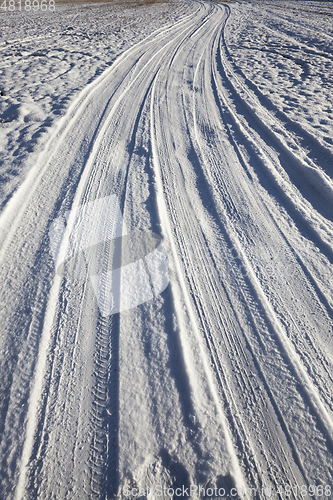 Image of Snow on the road,