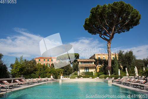 Image of Swimming pool of luxury hotel