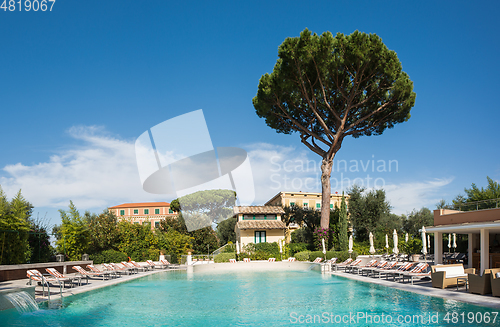 Image of Swimming pool of luxury hotel