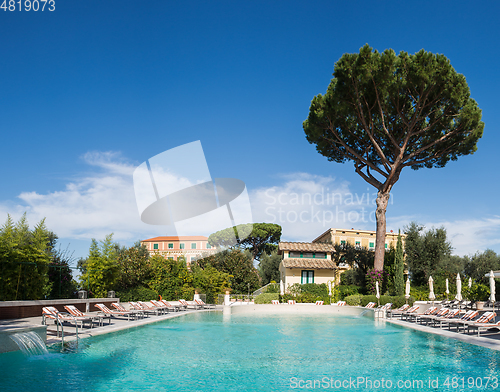 Image of Swimming pool of luxury hotel