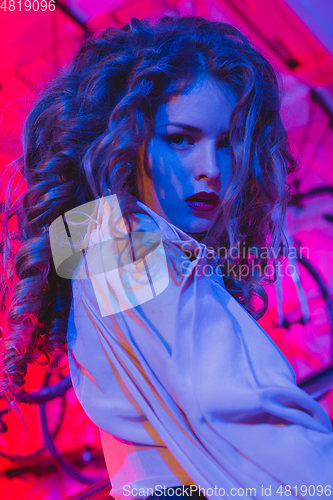 Image of portrait of beautiful delicate woman