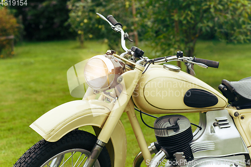 Image of beautiful retro vintage motorbike