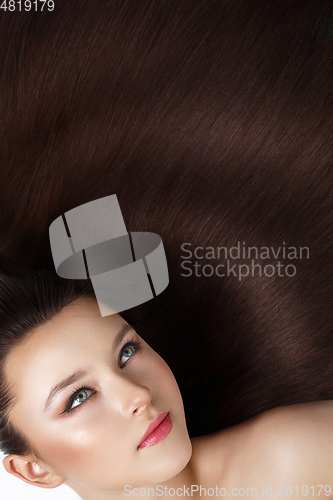 Image of girl with beautiful long hair