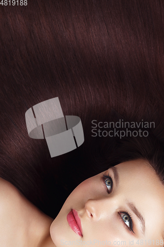 Image of girl with beautiful long hair