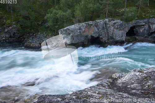 Image of Mountain river in Norway summer trip