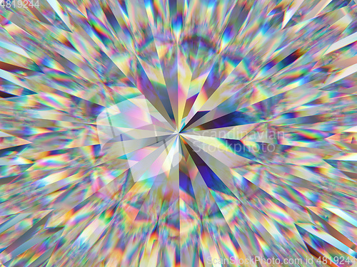 Image of diamond structure extreme closeup and kaleidoscope