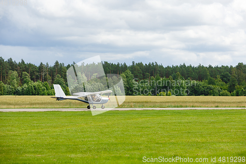 Image of small plane taking off