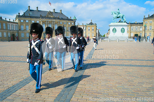 Image of Marching Danish Royal Guard Copenhagen