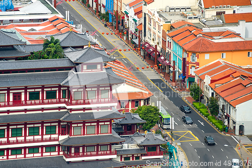 Image of Cityscape of Singapore Chinatown district 