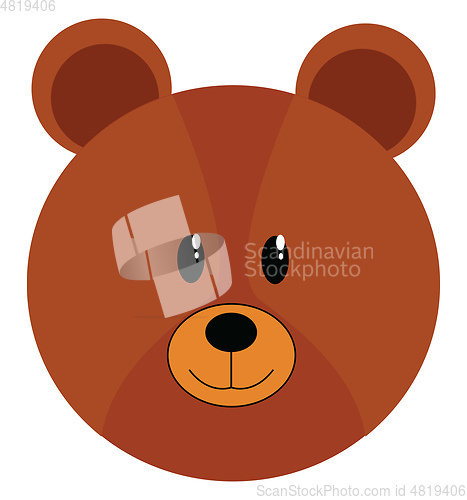 Image of Simple cartoon bear vector illustration on white background
