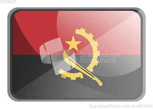 Image of Vector illustration of Angola flag on white background.