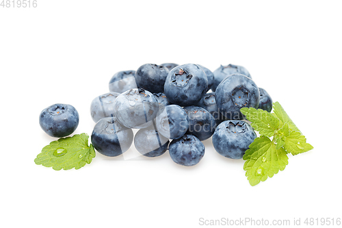 Image of blueberry berries isolated on white background